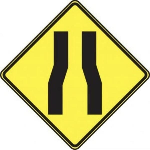 Accuform DIRECTION SIGN LEFT CURVE INTERSECTION FRW296RA - main